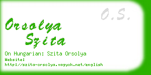 orsolya szita business card